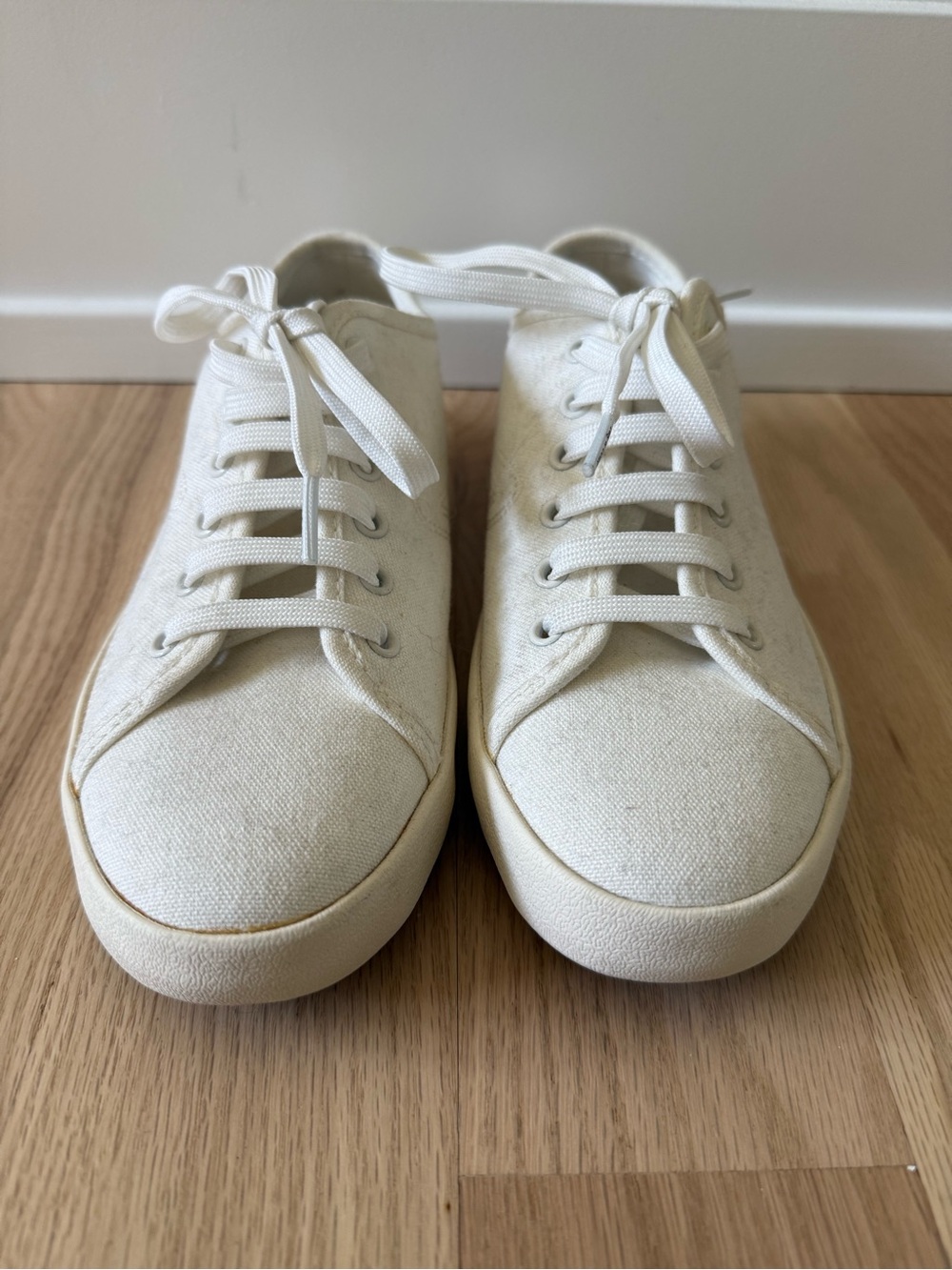 Rag & Bone Court Canvas Low-Top Sneakers Off-White US Size 7